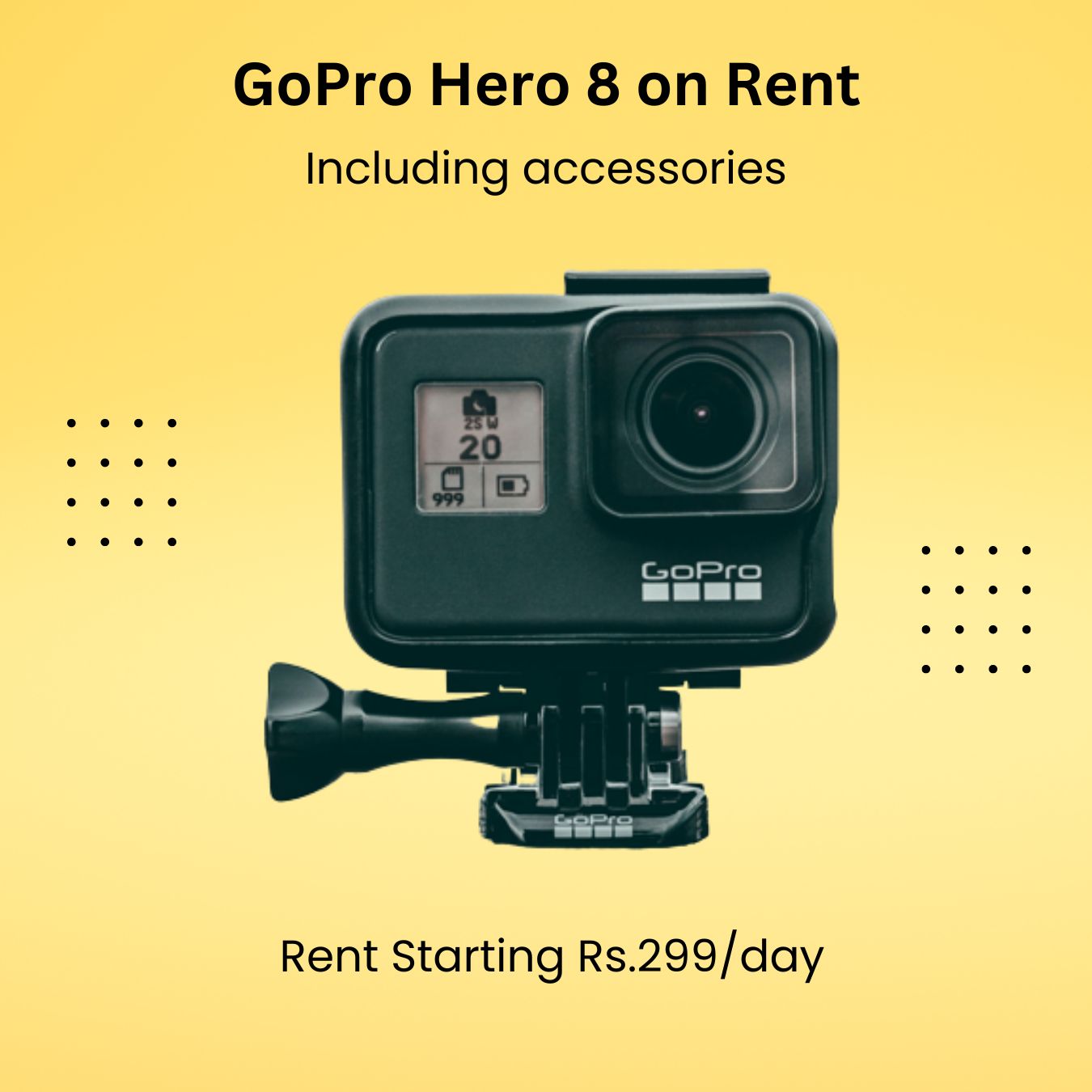 GoPro Hero 8 Action Camera Rental Kit + accessories