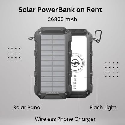 Solar PowerBank 26800 mAh on Rent